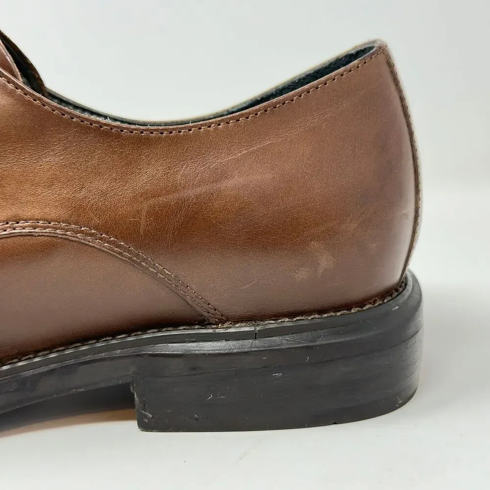 Kenneth Cole Dress Shoes Mens 9.5 M Brown Leather Derby Lace Up Best in Shoe LE